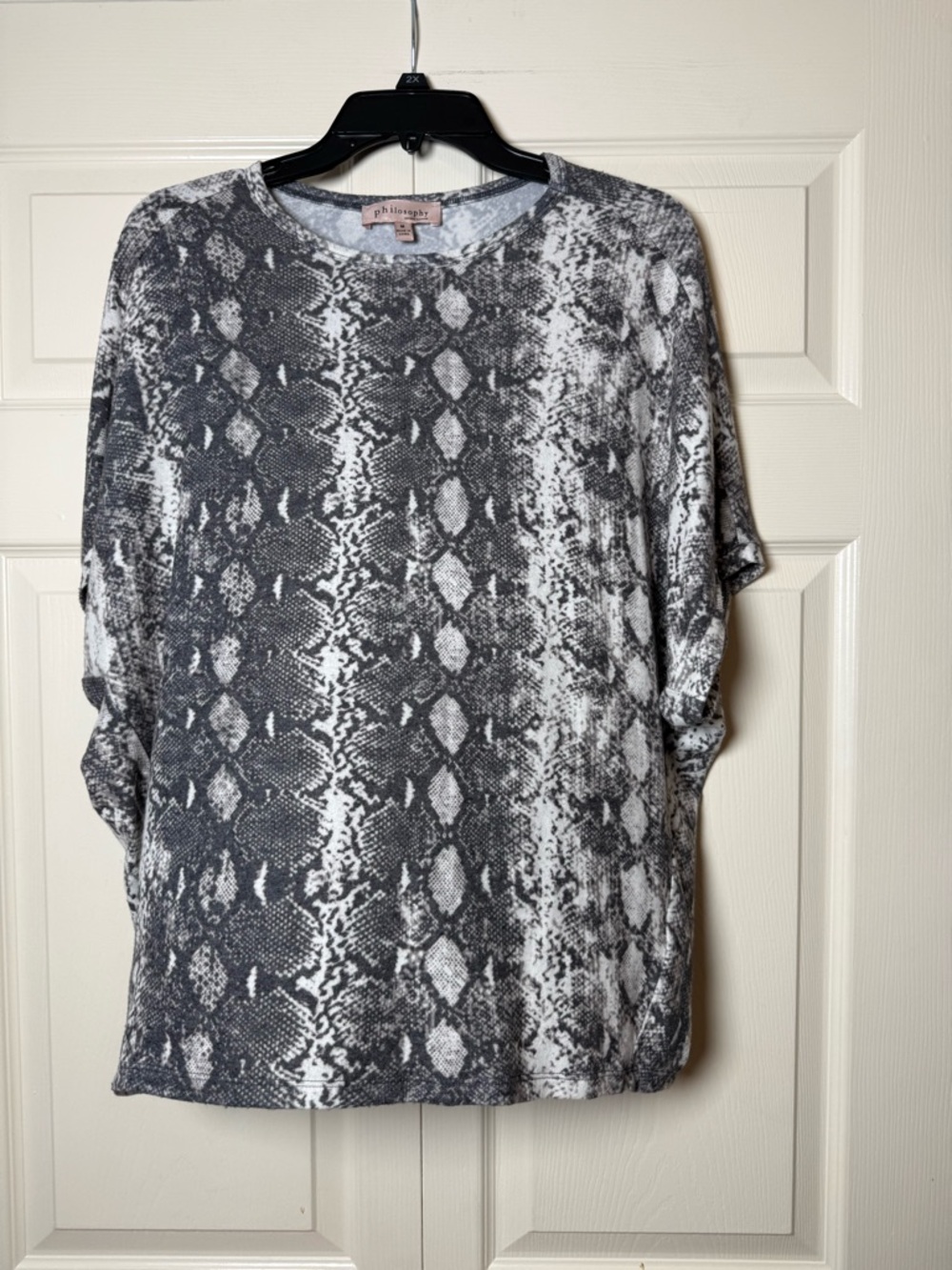 Philosophy Republic Clothing snakeskin print‎ dolman sleeve top